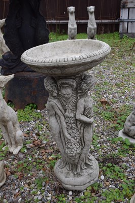 Lot 15 - Decorative composite bird bath, height approx...