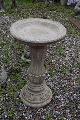 Lot 16 - Decorative composite garden bird bath, height...