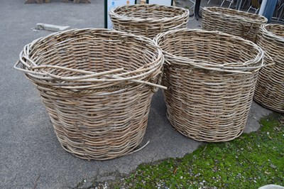 Lot 22 - Pair of large wicker baskets, height approx...