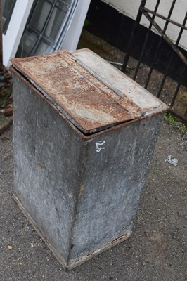 Lot 26 - Galvanised feed bin, height 60 cm, width 40cm...