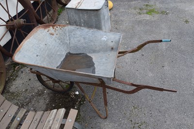 Lot 30 - Vintage galvanised wheelbarrow