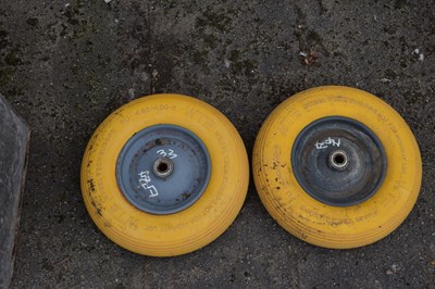 Lot 33 - Two wheelbarrow wheels