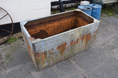 Lot 34 - Galvanised water tank (a/f), height 60cm,...