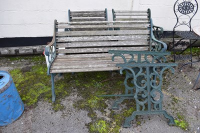 Lot 37 - Cast iron garden set together with two chairs...