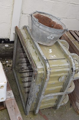 Lot 42 - Galvanised feed bin/planter, height approx...