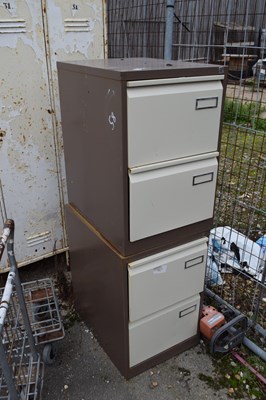 Lot 58 - Pair of metal filing cabinets