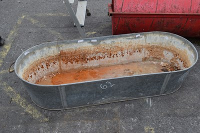 Lot 62 - Galvanised metal bath, width approx 130cm,...