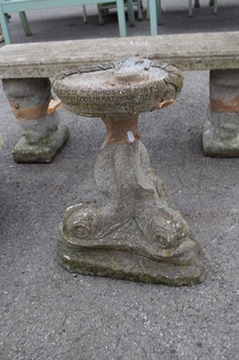 Lot 74 - Composite stone garden bird bath, height 50cm