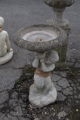 Lot 77 - Composite bird bath,height approx 60cm, width...