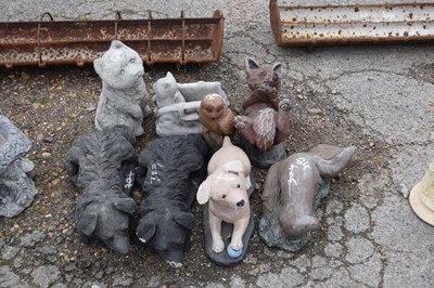 Lot 84 - Mixed lot of various garden composite statues...