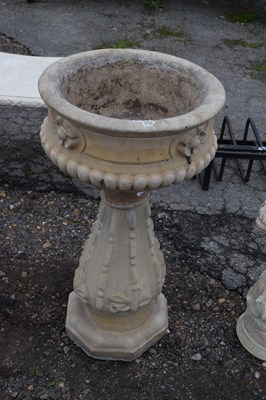 Lot 93 - Composit garden planter on plinth, height...