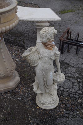 Lot 94 - Composite garden statue, flower girl, height...