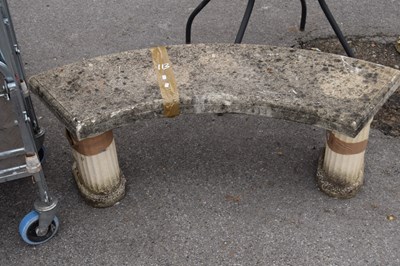 Lot 113 - Composite garden bench, width 125cm, height 40cm