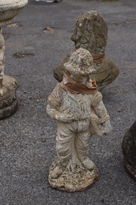 Lot 114 - Composite garden statue formed as a boy,...