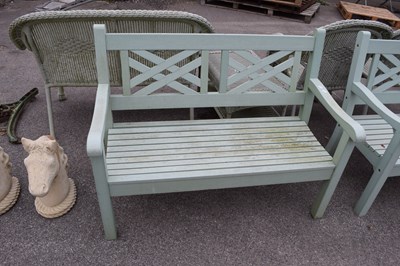 Lot 118 - Timber garden bench, width 120cm, height...