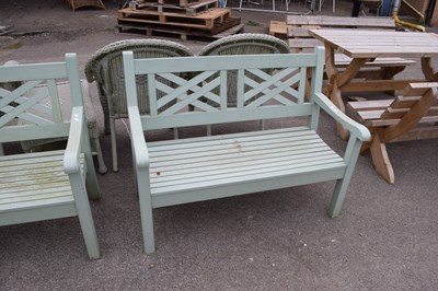 Lot 119 - Timber garden bench, width 120cm, height...