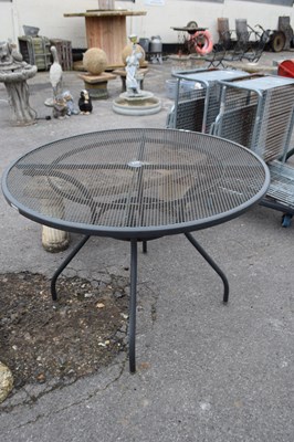 Lot 125 - Metal garden table, height approx 75cm, width...