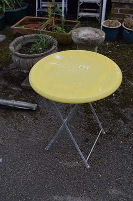 Lot 139 - Folding garden table, height 70cm