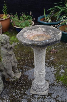 Lot 144 - Composite bird bath, height 78cm, width 45cm