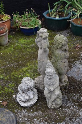 Lot 145 - Mixed lot of composite statues, tallest being...