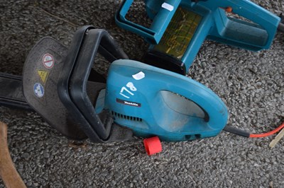 Lot 178 - Makita electric hedge cutter together with a...