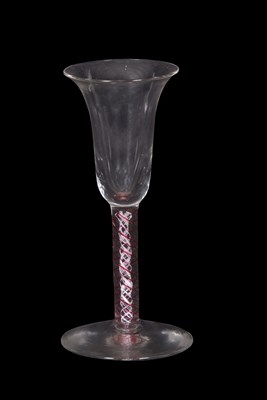 Lot 12 - 19th Century wine glass, the bell and bowl...