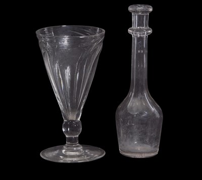 Lot 23 - Toddy lifter and a small cordial type glass of...