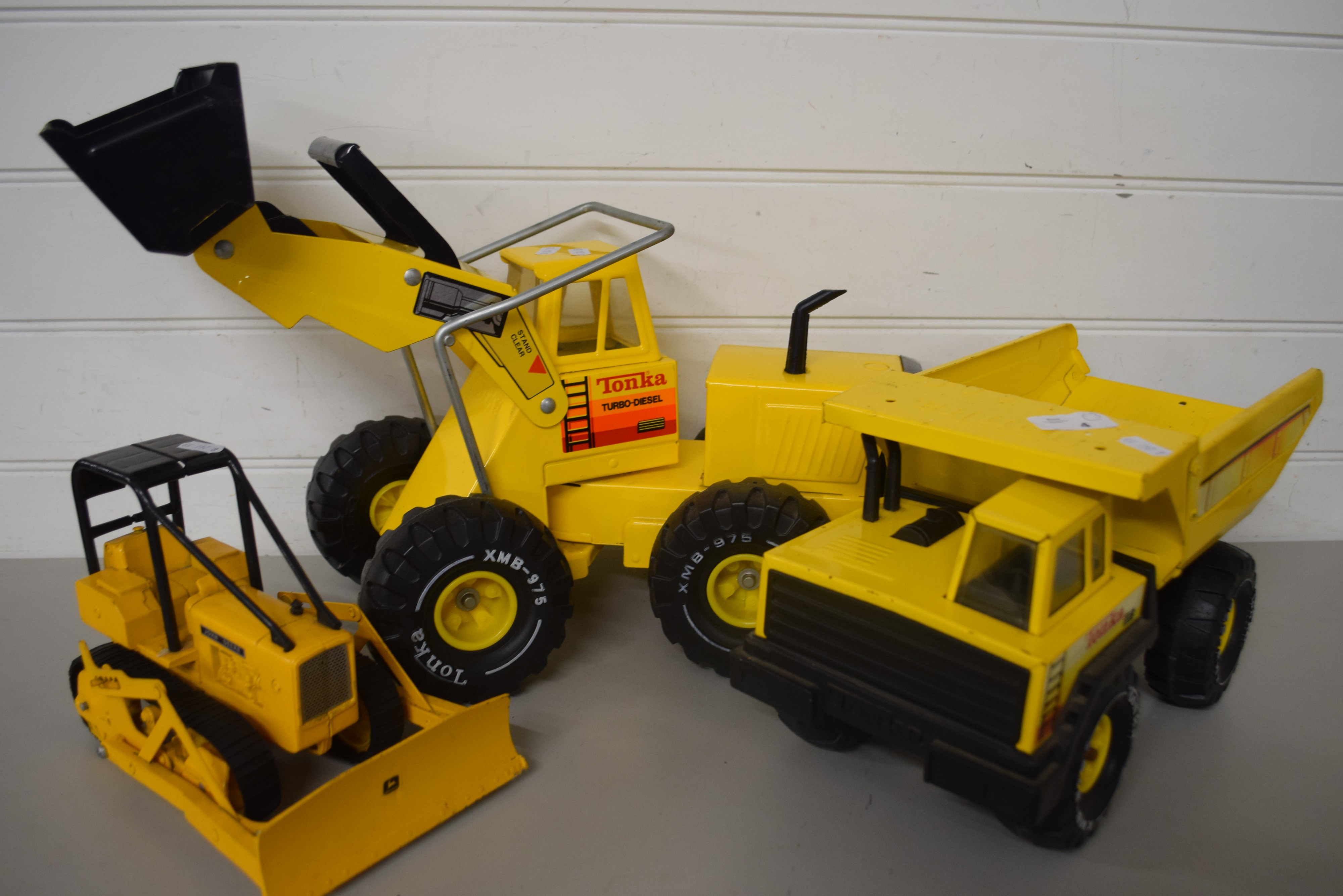 Lot 4 - Large Tonka Truck And Tonka Digger And Digger