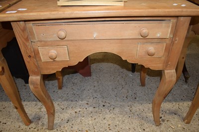Lot 327 - MODERN PINE THREE DRAWER SIDE TABLE WITH...