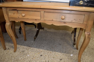 Lot 329 - MODERN PINE TWO DRAWER SIDE TABLE WITH...