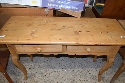 Lot 325 - MODERN PINE TWO DRAWER SIDE TABLE WITH...