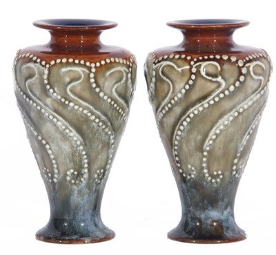 Lot 67 - Pair of Royal Doulton art nouveau vases by...