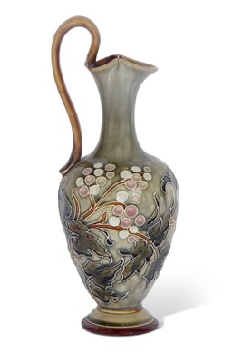 Lot 69 - Doulton Lambeth ewer with an incised art...