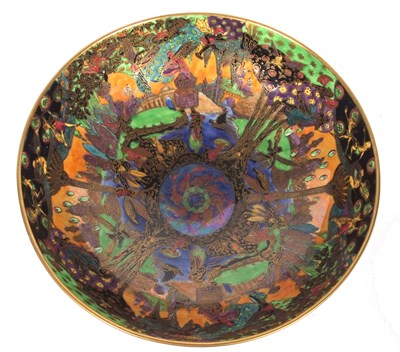 Lot 74 - Large Wedgwood fairyland lustre four footed...