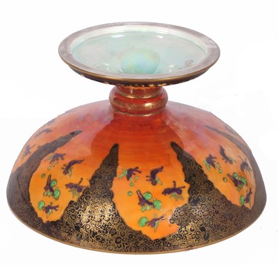 Lot 74 - Large Wedgwood fairyland lustre four footed...