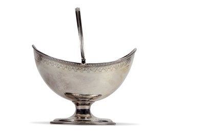 Lot 392 - George III pedestal sweetmeat dish oval shaped...