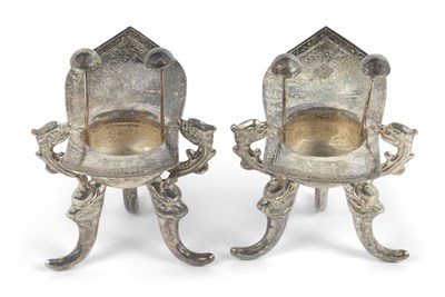 Lot 408 - An unusual pair of 20th Century Chinese export...