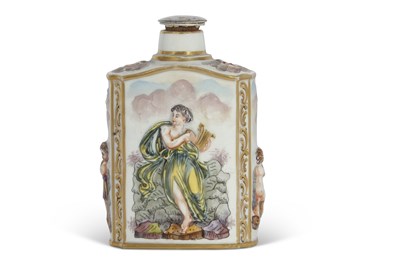Lot 100 - Naples or Capodimonte scent bottle and cover,...
