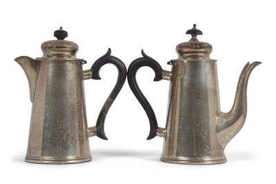 Lot 420 - George V cafe-au-lait set in Queen Anne style...