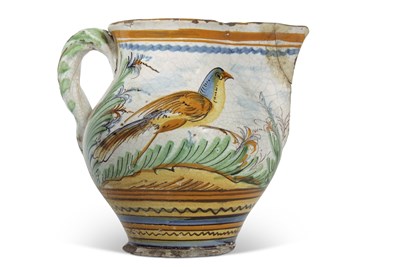 Lot 115 - Large Italian Maiolica jug possibly Sicilian,...