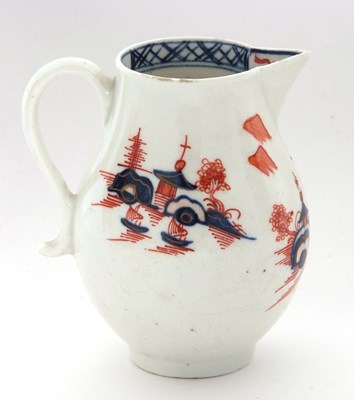 Lot 142 - Lowestoft porcelain sparrow beak jug with the...