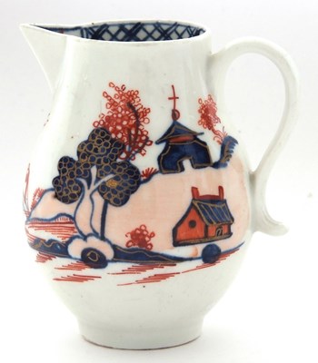 Lot 142 - Lowestoft porcelain sparrow beak jug with the...