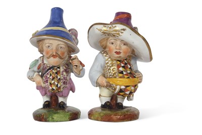 Lot 189 - Pair of Derby style mansion house dwarfs...