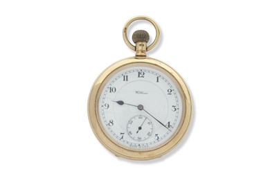Lot 431 - 18ct gold open face Waltham USA pocket watch,...