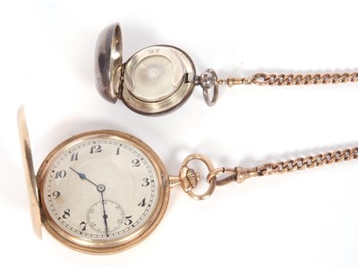 Lot 436 - 9ct gold Hunter pocket watch with a 9ct gold...