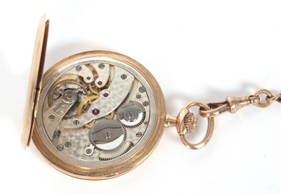 Lot 436 - 9ct gold Hunter pocket watch with a 9ct gold...