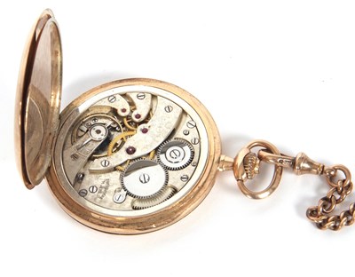 Lot 436 - 9ct gold Hunter pocket watch with a 9ct gold...