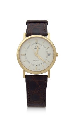Lot 441 - 18ct gold Omega De Ville quartz wrist watch...