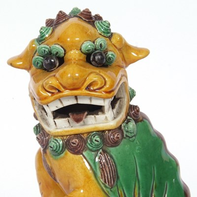 Lot 213 - Chinese mythical dragon or dog of fo in tang...