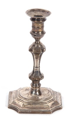 Lot 72 - George V taper stick in George II style having...